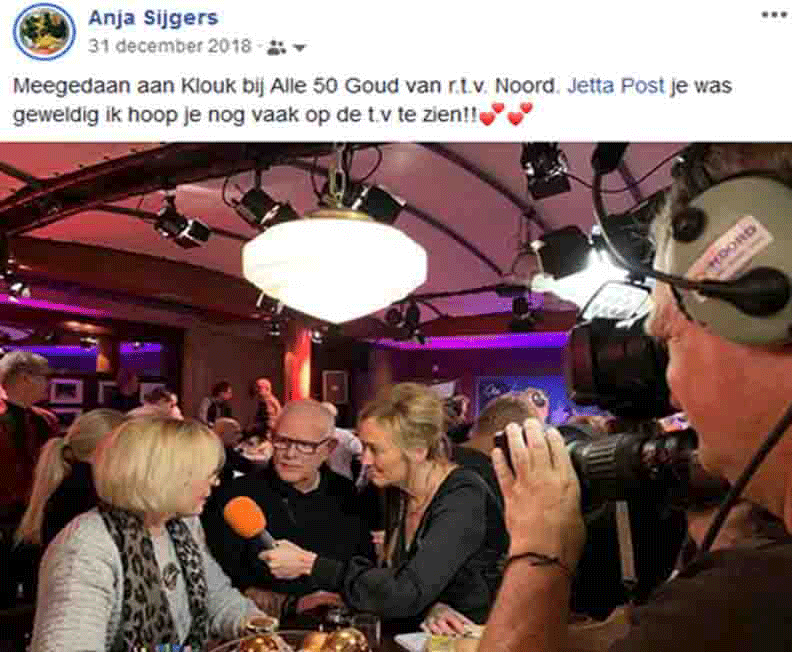Anja Sijgers beveelt Jetta Post van harte aan!